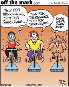 thin for thanksgiving - biking turkey
