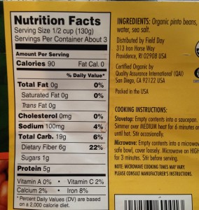 pinto beans nutrition facts