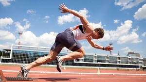 sprint start out of blocks male